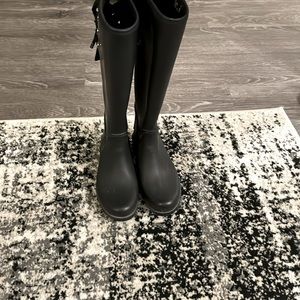 Black Coach rain boots